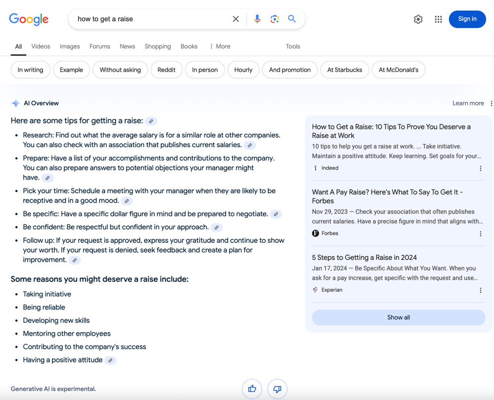 Google AI Overview