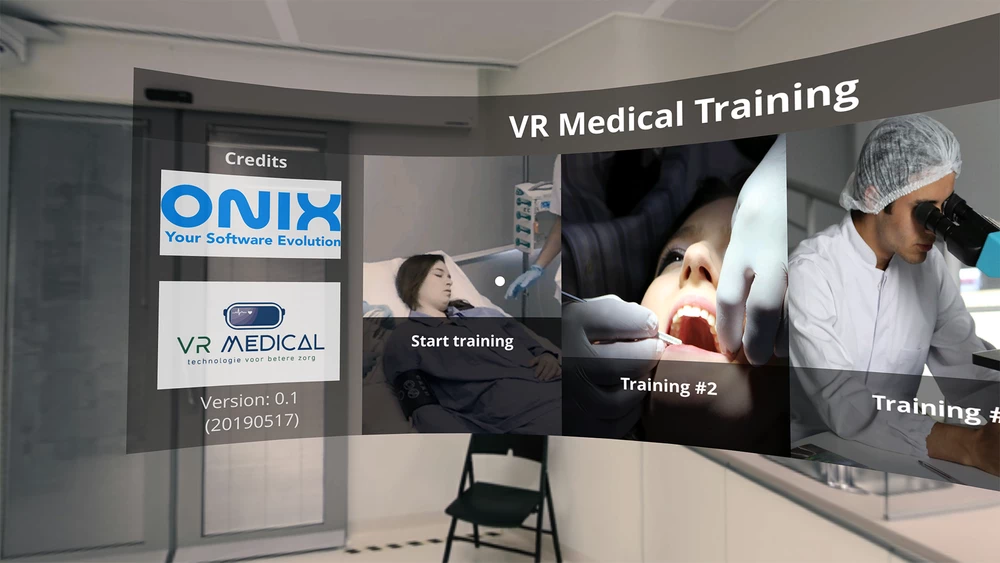VR Medizinisches Training - Menü