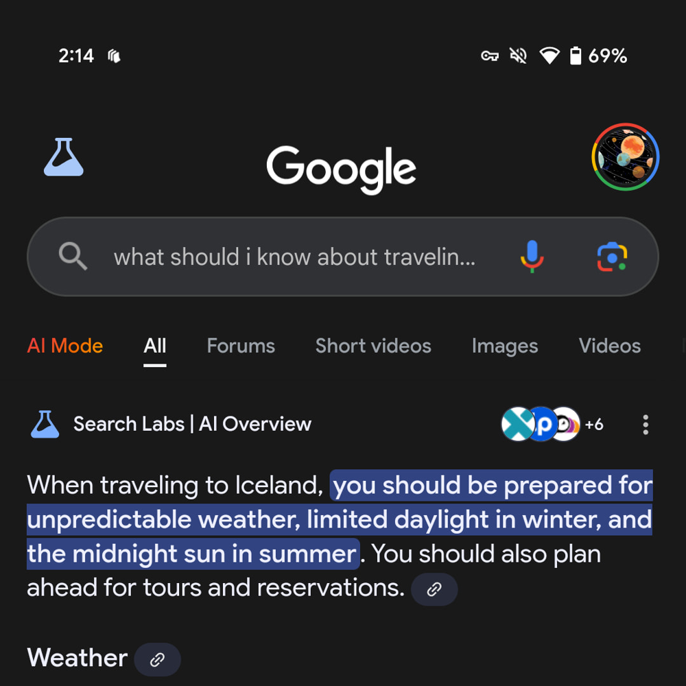 Google AI mode